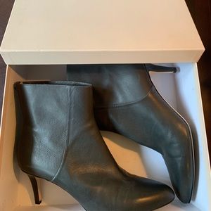 Jimmy Choo dark grey leather booties $395